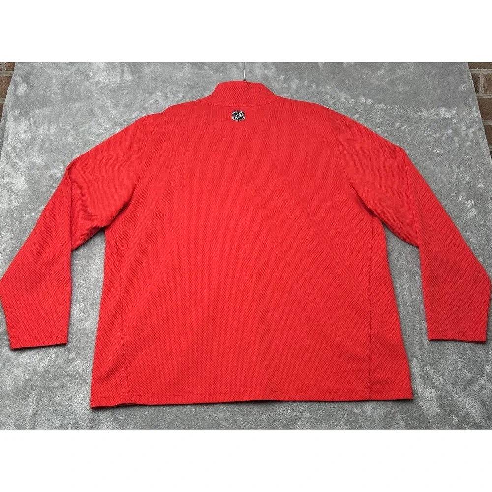 NHL Washington Capitals Reebok Center Ice Mens 1/4 Zip sweatshirt size 2XL